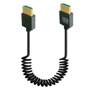 Câble à ressort HDMI 2.1 8K 60 Hz, longueur de 0,5 m, spécifications : tête droite SH20011545-20